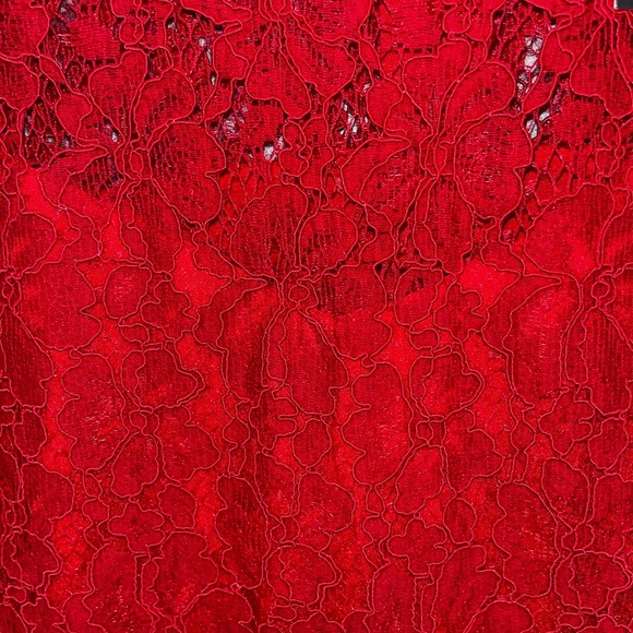 Eloquii Red A-Line Midi Dress with Bishop Sleeves - Picture 5 of 13